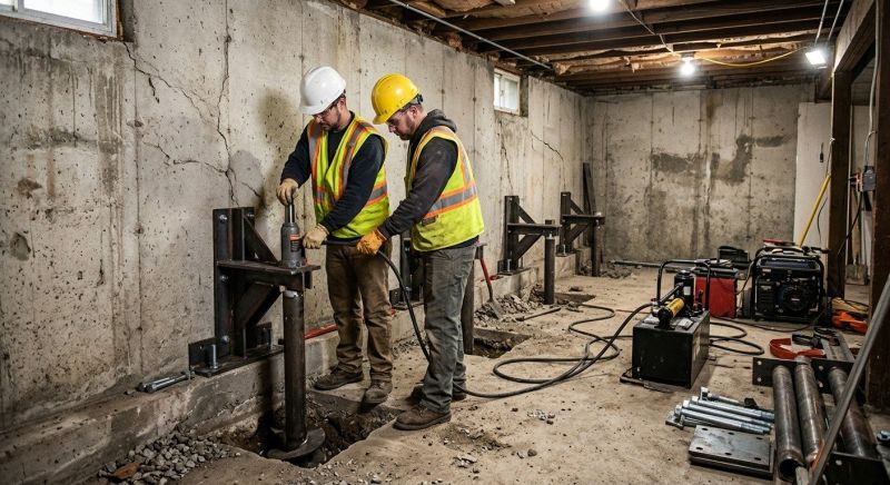 Basement Stabilization in Plymouth, MA