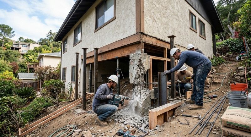 Concrete Foundation Repair in East Falmouth, MA