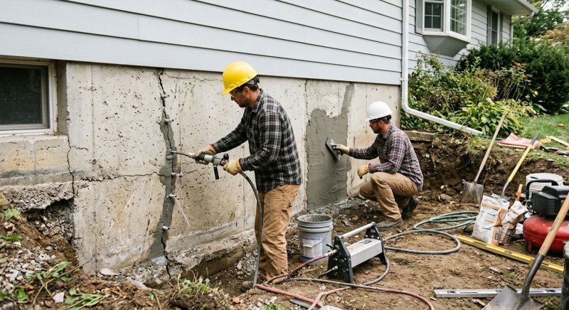 Cracked Foundation Repair in Buzzards Bay, MA