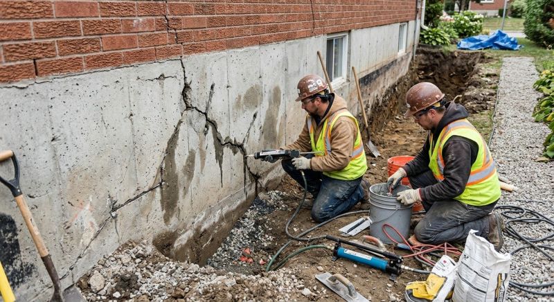 Cracked Foundation Repair in Cotuit, MA