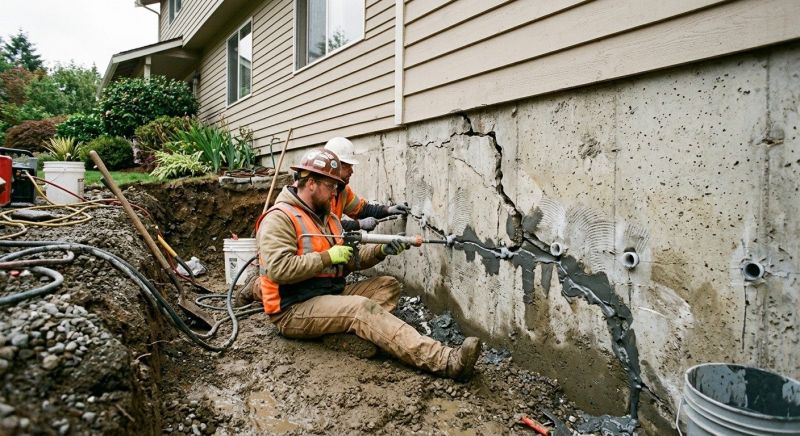 Cracked Foundation Repair in Mashpee, MA