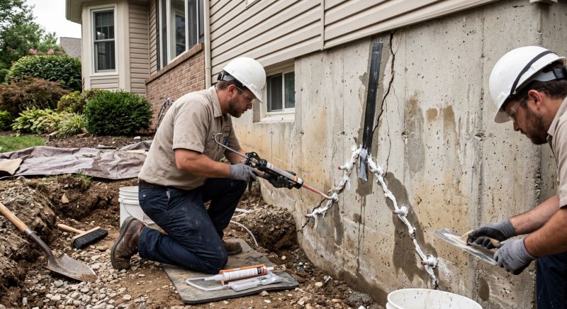 Cracked Foundation Repair in North Falmouth, MA