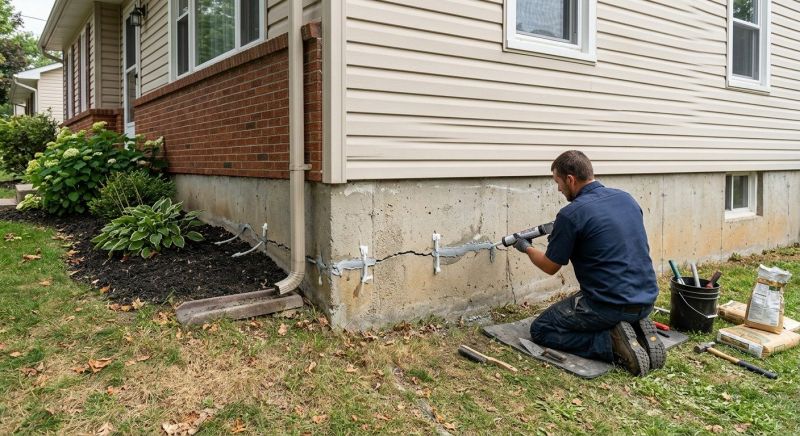 Cracked Foundation Repair in Rockland, MA