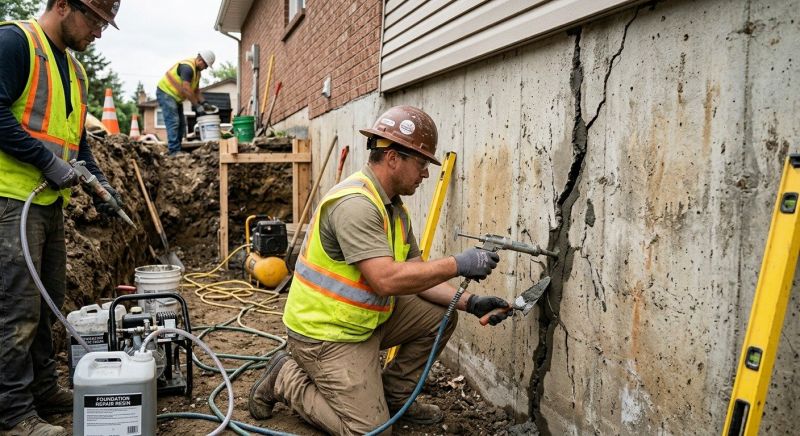 Cracked Foundation Repair in Sandwich, MA