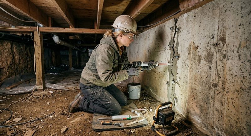 Crawlspace Foundation Repair in East Bridgewater, MA