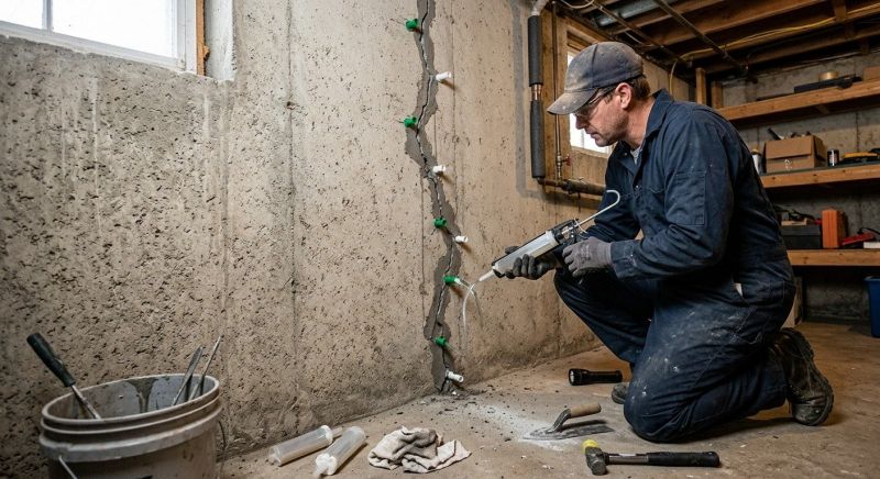 Foundation Crack Repair in Berkley, MA