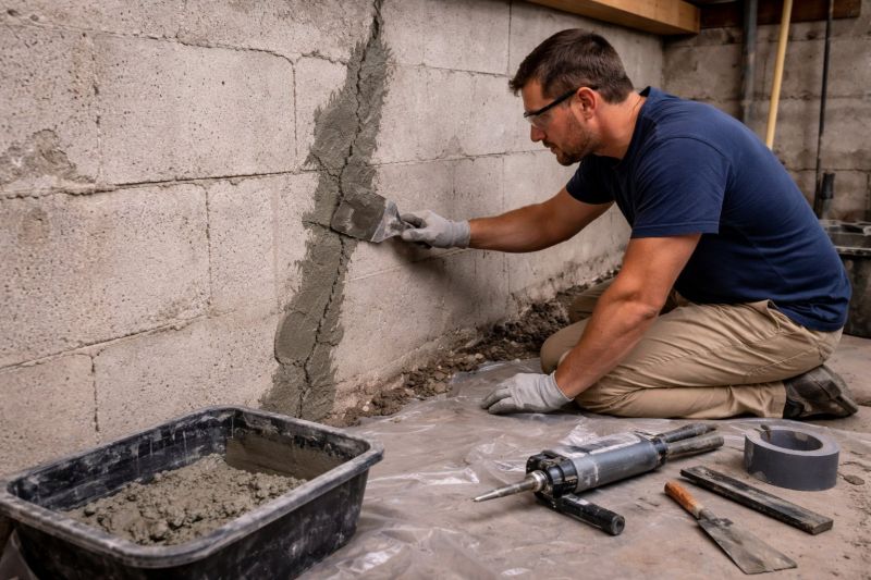 Foundation Crack Repair in Lakeville, MA