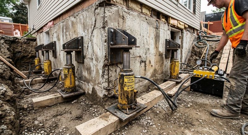 Foundation Jacking in Kingston, MA