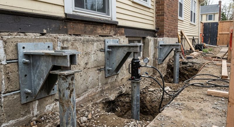 Foundation Pier Leveling in Plymouth, MA