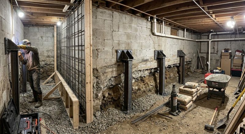 Foundation Stabilizing in Rochester, MA