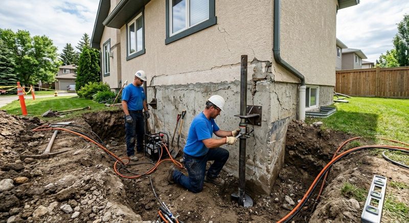Helical Piers Installation in Plymouth, MA