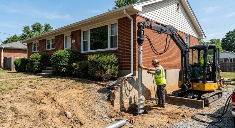 Helical Pile Installation in Plymouth, MA