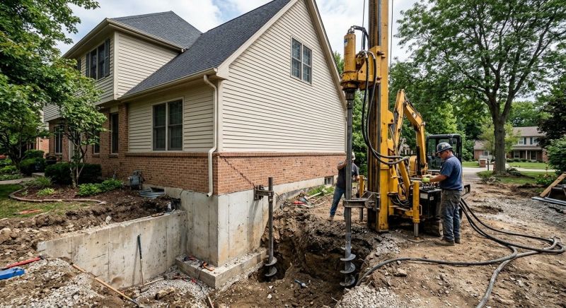 Helical Pile Installation in Plymouth, MA