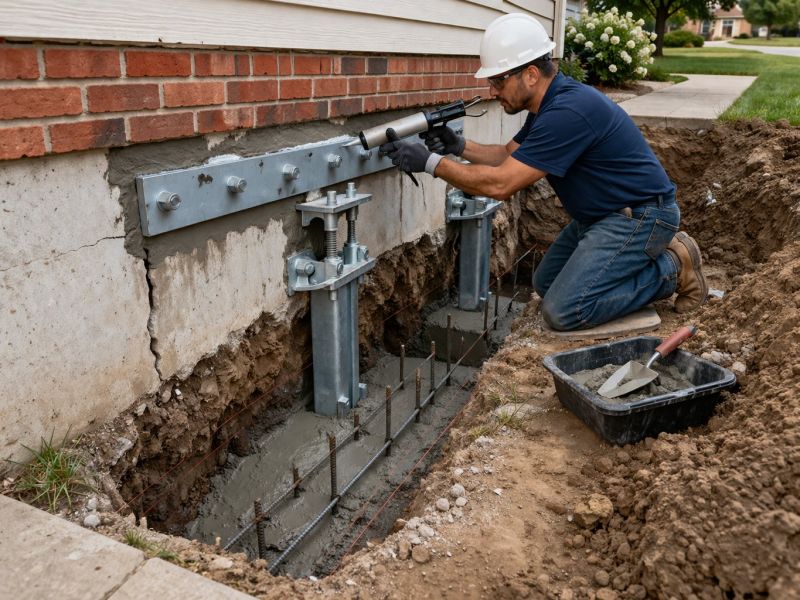 Sinking Foundation Repair in Scituate, MA