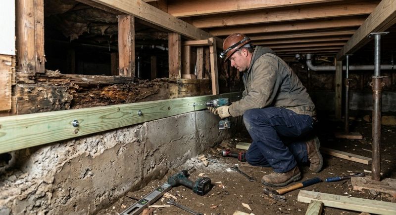 Sinking Foundation Repair in Scituate, MA
