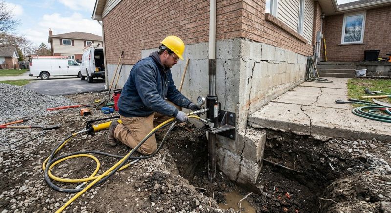 Sinking Foundation Repair in Wareham, MA