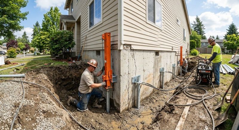 Sinking Foundation Repair in Wareham, MA